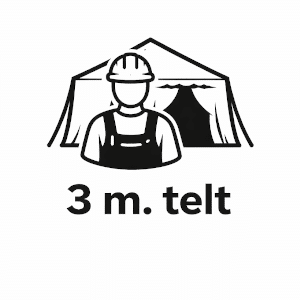 Lejpartytelt.dk op-/nedtager telt, 3 meter