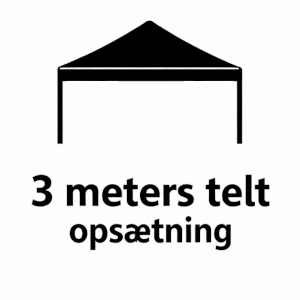 3 meters telt - Opstilling og nedtagning uden hjælp fra lejer