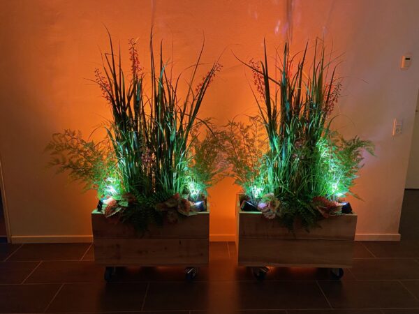 Blomsterkasser, rullende, plastik blomster - Image 4
