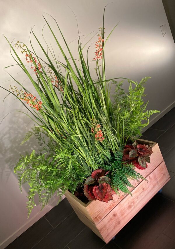 Blomsterkasser, rullende, plastik blomster