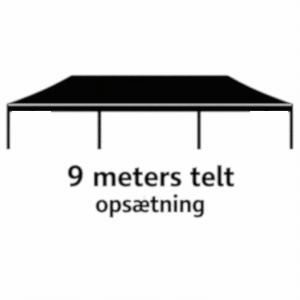 9 meters telt - Opstilling og nedtagning uden hjælp fra lejer