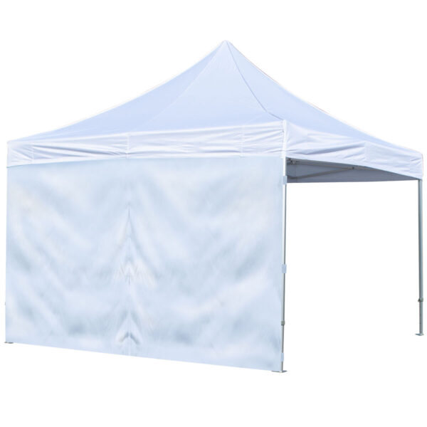 4 m. lukket side til 4 x 8 m pavillon - Hvid