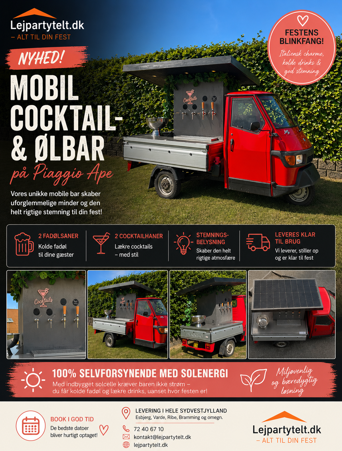 Tuk Tuk Bar - Piaggio Ape - Billede 2